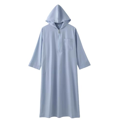 Arabic Thobe For Boys Muslim Robes Hooded Long Sleeve Kaftan With Pockets Middle East Abayas Dubai Clothing4