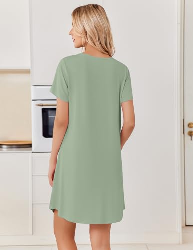 Women's Bamboo Fiber Short-Sleeve Nightgown - image 5