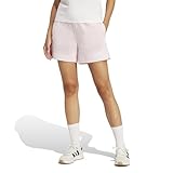 Adidas Essentials Linear French Terry Shorts Pantalones Cortos, Rosa Transparente/Blanco, XL para Mujer