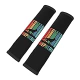 BDVBDJ Vintage German Shepherd Car Seat Belt Cover Pad for for A More Comfortable Driving Car Interior Accessories Seat Belt Cover Pad 2 PCS Shoulder Strap Covers