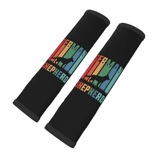 BDVBDJ Vintage German Shepherd Car Seat Belt Cover Pad for for A More Comfortable Driving Car Interior Accessories Seat Belt Cover Pad 2 PCS Shoulder Strap Covers