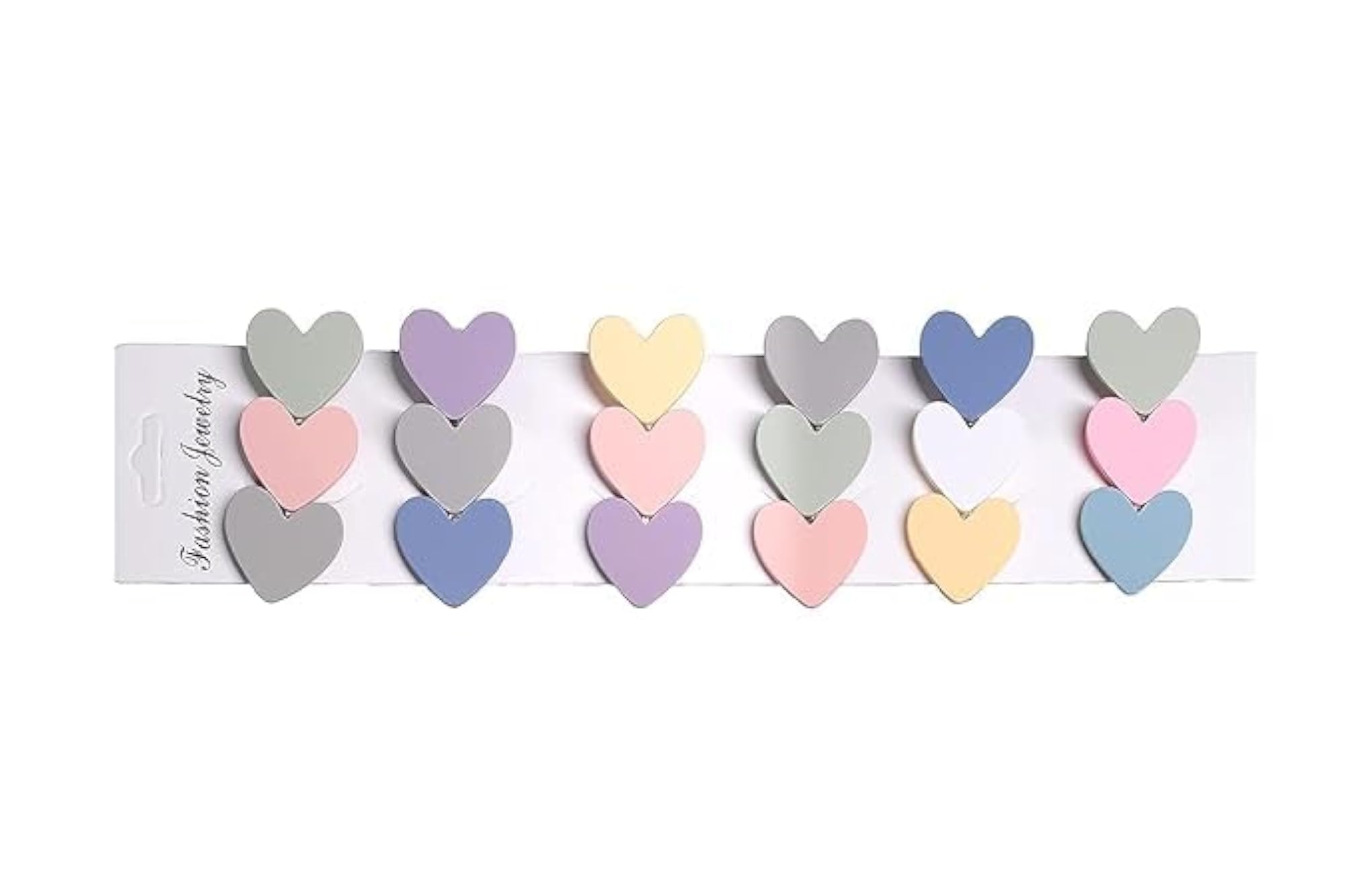 Heart Shape Matte Finish Hair Clip Pack of 4