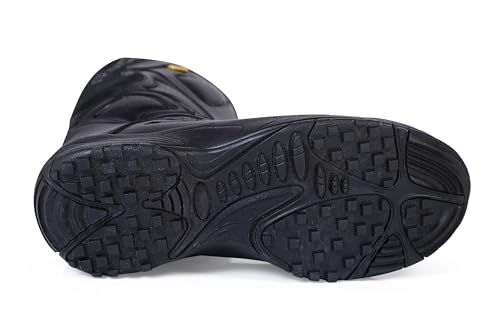 Image of Raida Men Explorer Motorcycle Boots | Ankle, Shin, & Heel Protection | Memory Foam Insole | Leather (Black, 6)