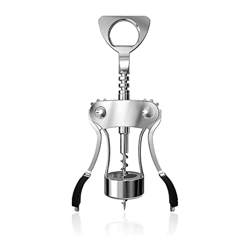 HASTHIP® Wing Corkscrew Wine Opener Professional Multifunctional All-in-One Wine Bottle Opener and Beer Bottle Opener. Strong Stainless Steel Zinc Alloy. Won't Split or Crumble Cork