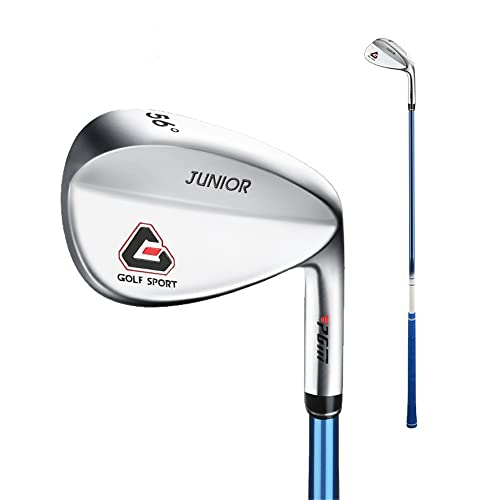 Praworęczny Junior Sand Wedge Golf Club Ages 3-12 Lekki wał węglowy Ze stali nierdzewnej Head 56 Loft Regular Flex Blue Pink dla dzieci Chłopcy Dziewczyny Uczące się umiejętności Sporty na świeżym pow