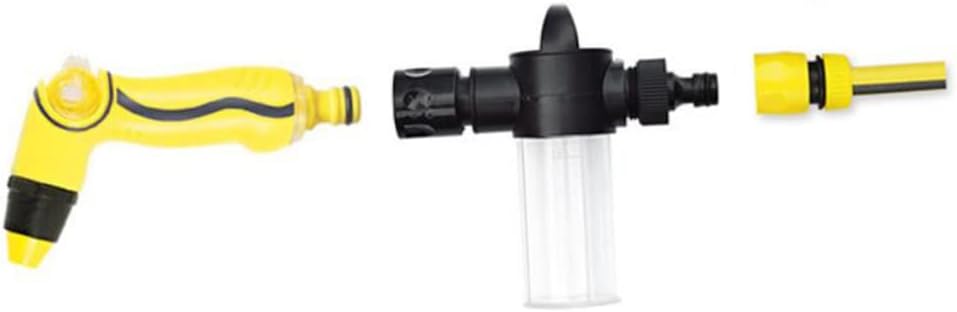 Adjustable High Pressure Car Wash Water Gun with Scale Plastic Handheld Sprayer for Car Washing and Plant Watering Portable Black Nozzle Attachment for Garden and Lawn Care