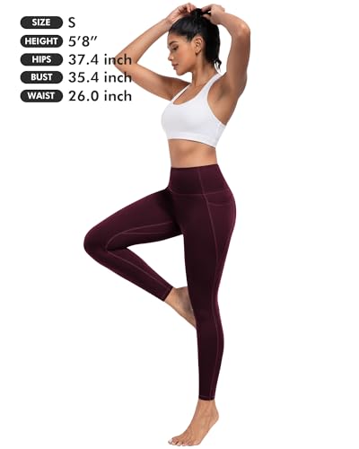 Image of ATHVOTAR Leggings with Pockets for Women, 7 Packs High Waisted Workout Tummy Control Yoga Pants