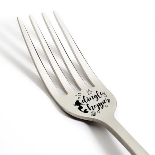 Mermaid Gifts Forks for Women Girls Dingle Hopper Fork for Wife Daughter Christmas Birthday Gift for Mermaid Lover Sister Friends Stainless Steel Dinner Forks