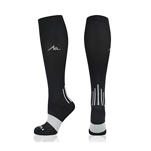 New Product NEWZILL Men & Women's Compression Socks for Athletic, Nurses, Shin Splints, Maternity & Flight Travel, Black - Small (1 pair)