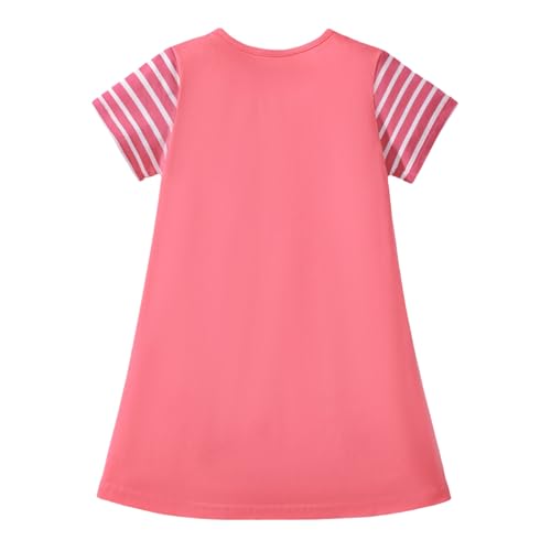 Toddler Girl Summer Short Sleeve Easter Dress Cotton Casual Jersey Shirt Playwear Applique Dress2