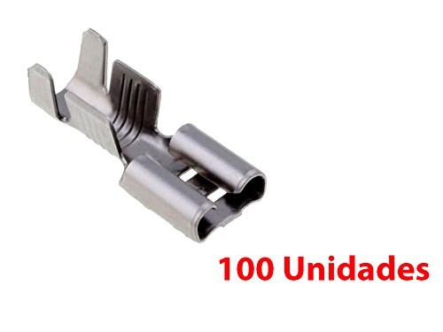 100 x terminale faston 6.3 mm Femmina