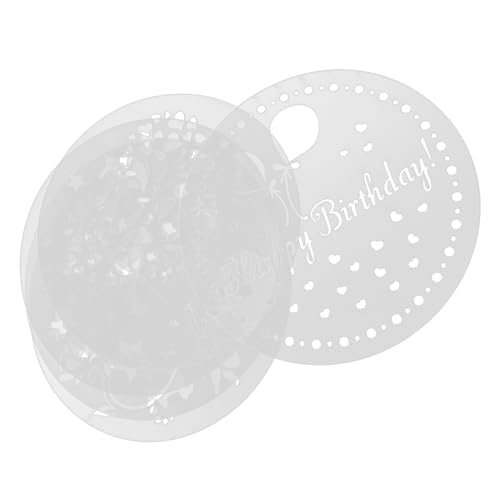 GRIRIW 1 Set Latte Art Stencils Decorative Sugar Powder Sieve for Coffee Decorations