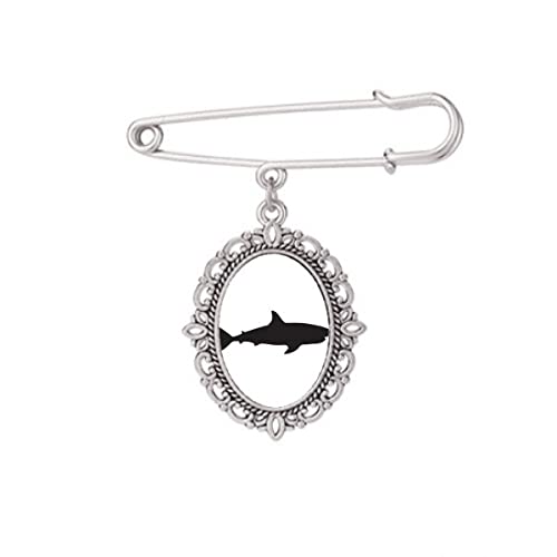 Broche requin en émail Docile Bleu océan M aux finitions soignées