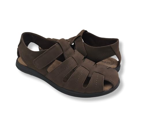 Sandali Uomo Chiusi Sportivi in Vera Pelle, Scarpe Estive in