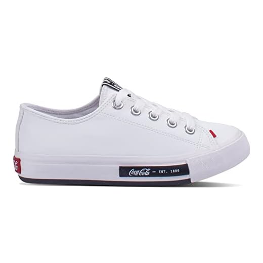 Tênis Coca-Cola Shoes, Daytona Town, Feminino, Branco, 34