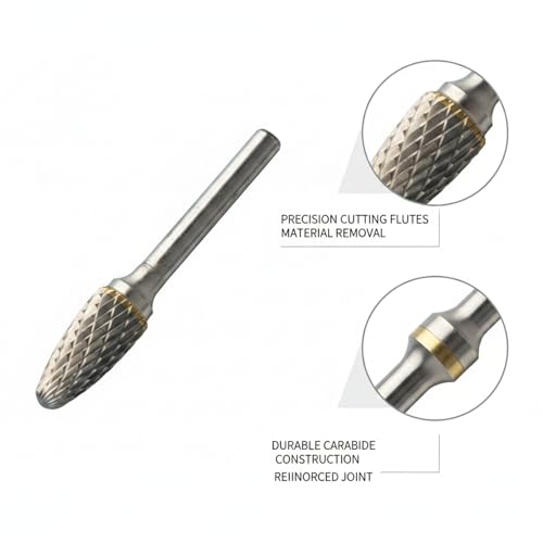 Fresa rotativa de carburo de tungsteno sólida para esmeril miniatura 6