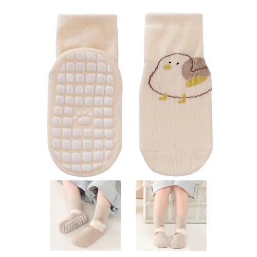 Toddler Socks, 1 Pair Baby Nonslip Socks Soft & Breathable Foot Warmer Cotton Sock for Toddler Learning to Walk2