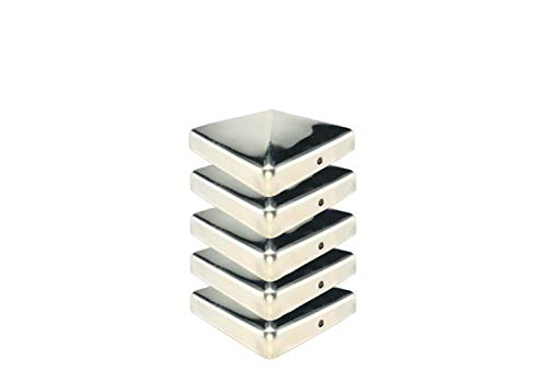 Gartenwelt Riegelsberger Pfostenkappe 91x91 mm aus Edelstahl Pyramidenform