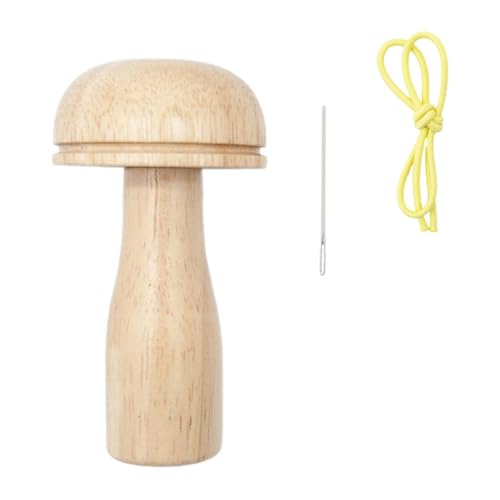 HIAKDOFT Herramienta de Madera para Zurcir Setas, Kit de Parcheo para Reparar Pantalones y Ropa, Herramienta Manual para Tejer y Remendar Calcetines y Suéteres, Accesorios de Costura DIY