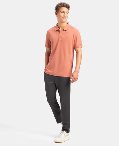 Image of Jockey AM38 Men's Microfiber Fabric Solid Half Sleeve Polo T-Shirt with StayDry & StayFresh Technology