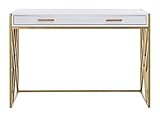 Safavieh Home Collection Elaine Desk, White and Gold