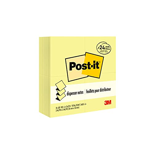 Post-it 3 x 3 inch Pop-up Note Refills, Canary Yellow, 100 Sheets, 24 Pack (330-Y24VAD) Post-it 3 x 3 inch Pop-up Note Refills, Canary Yellow, 100 Sheets, 24 Pack (330-Y24VAD)