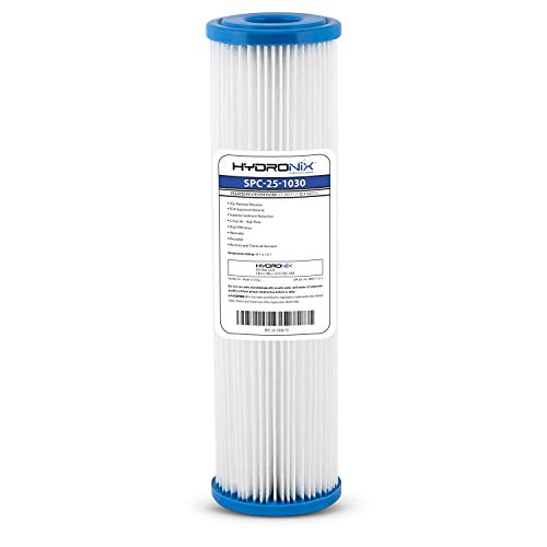 Hydronix SPC-25-1030 Universal Whole House Sediment Pleated Water Filter, Washable and Reusable, 2.5" x 10" - 30 Micron image 2