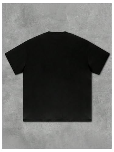 WDIRARA Men's Goth Graphic T Shirts Crew Neck Short Sleeve Tee Streetwear Tops2