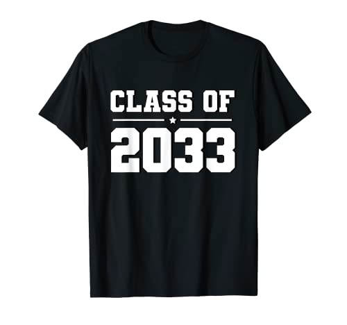 Kindergarten Class of 2033 Negro Camiseta