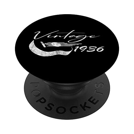 Guitarra vintage nacida en 1936, fiesta de cumpleaños PopSockets PopGrip Intercambiable