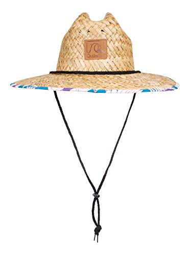 Quiksilver Men's Outsider Straw Sun Protection Hat, Pagoda Blue Heather, L/X-Large