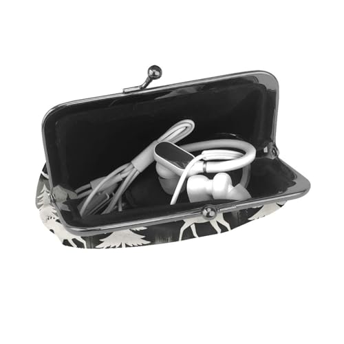 Pu Leather Buckle Coin Purse Moose-Trot-Vintage Girls Kiss-Lock Change Purse Wallets4