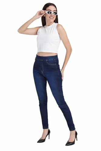 Image of Black Denim Fix Elastic Women Denim Jegging