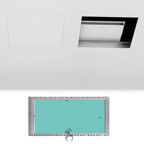 Panel de acceso al ático Tpilla Pladur para techo (350 x 350, 350 x 400, 350 x 450, 350 x 500, 350 x 600) – Placa de cubierta de agujeros para paneles de yeso pintable (200 x 240 mm)