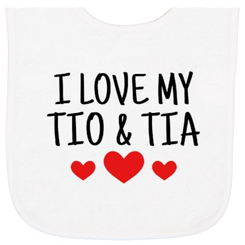 inktastic I Love My Tio & Tia Baby Terry Cloth Bib