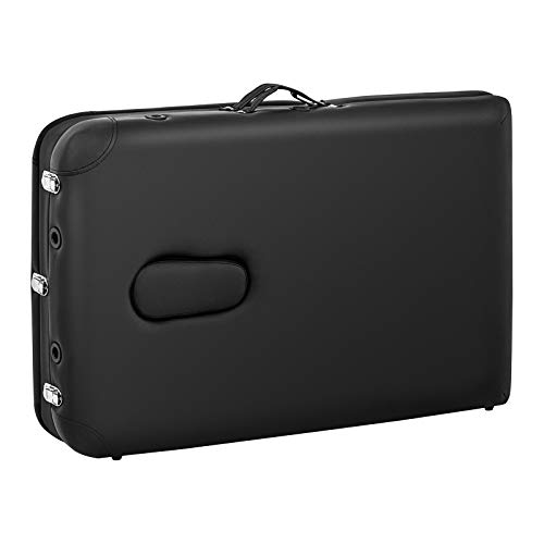 Physa Lettino Massaggio Portatile Pieghevole Letto Per Massaggi Bordeaux Black (Nero, 180 Kg, 59-80 Cm) - 3