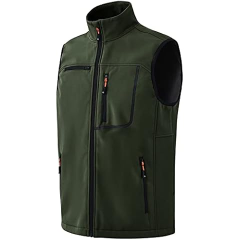 MoFiz Mens Vest Zip Up Fleece Lined Windbreaker Hiking Golf Vest For Men Cover