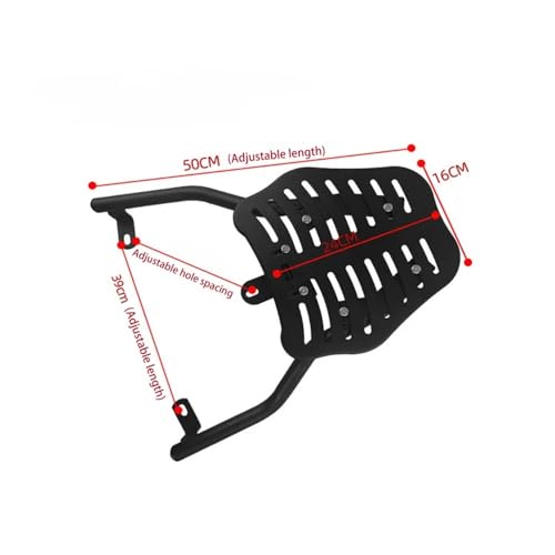 Porte-bagages arrière moto extensible support de queue en fer multifonction - 6