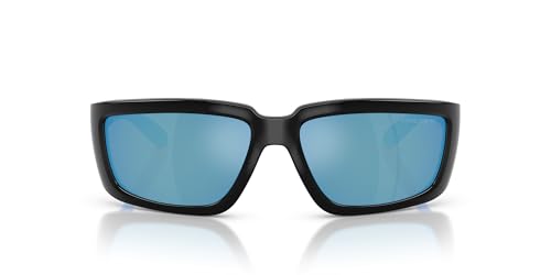 ARNETTE Taggit - Gafas de sol cuadradas para hombre, Negro/Azul Rey Goma, Large