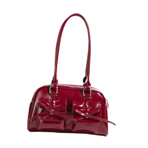 Sac bandoulière rouge femme en cuir PU pour transporter vos essentiels en extérieur