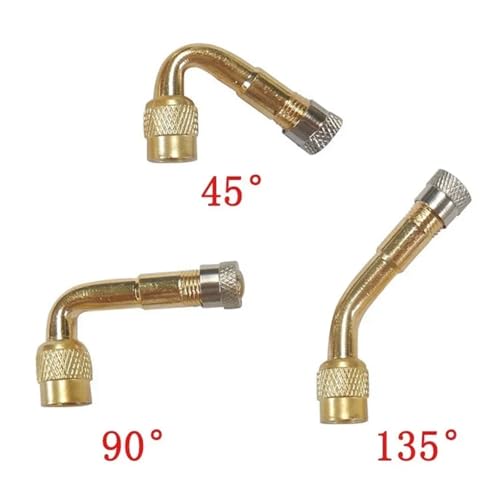 Adaptador de Válvula para Bicicleta con Tubería de Extensión, 45/90/135 Grados para Inflado de Neumáticos de Motocicleta y Bicicleta miniatura 3