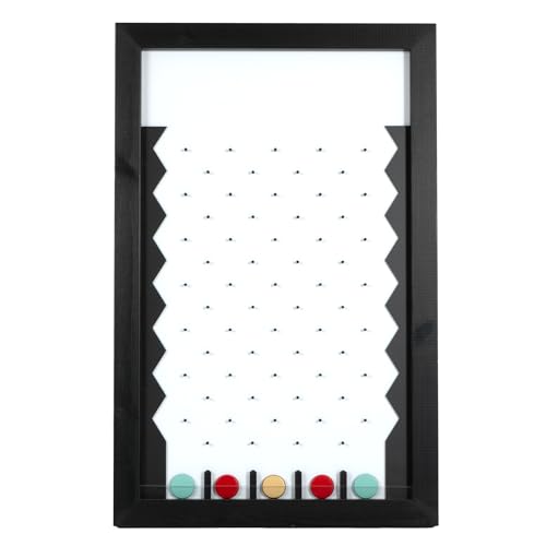 Ilyapa Large Prize Drop Board Game - 18x28 Inch Portable Penny Drop Game for Events and Trade Show - Wooden A-Frame Whiteboard Sign, Eraser