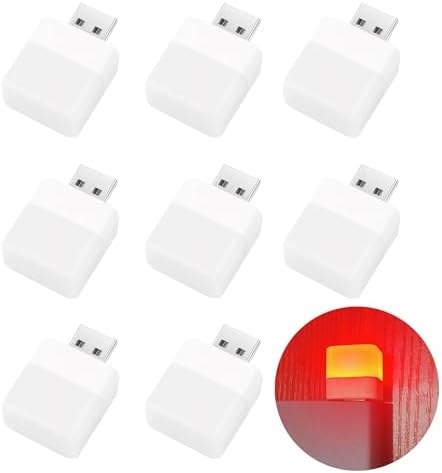 USB Red Night Light Plug in Mini...