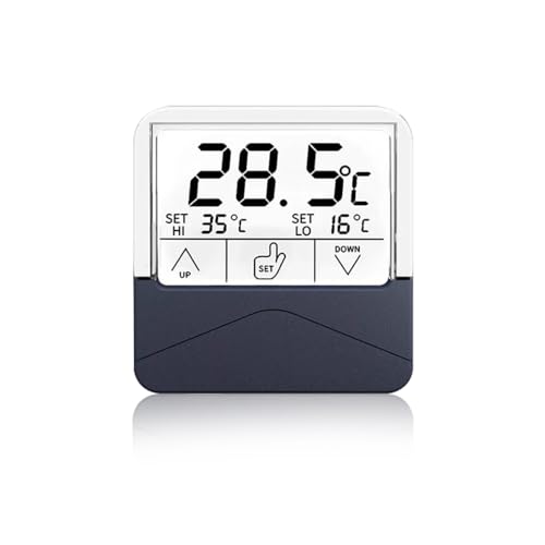 Aquarium Thermometer, Digitales Aquarium Temperaturanzeige mit Warnfunktion für Hohe und Niedrige Temperaturen für Aquarium Süßwasser Meerwasser Reptilien