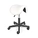 Produktbild Mingone Sattelstuhl mit Rollen Rollhocker Höhenverstellbar Sattelhocker Bürohocker Ergonomisch Kosmetikstuhl Praxishocker Friseur Hocker 360 ° Drehung Weiß