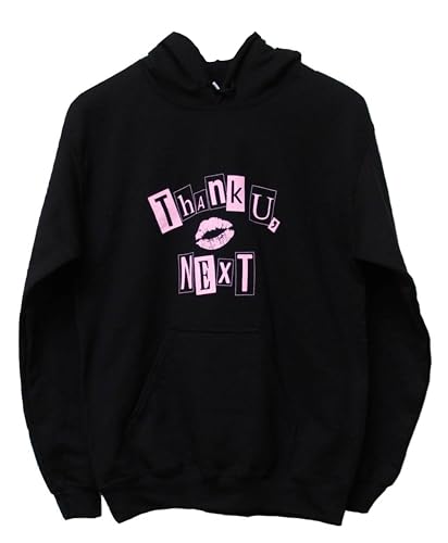 Era of Artists Thank U Next Graphic Unisex Hoodie (Black X-Large)