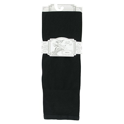 Knee High Trouser Socks w/Colorful Printed Patterns - Made in USA by Sox Trot (3 Black & Lace)