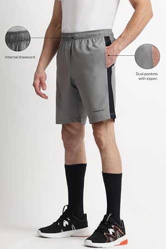 Image of Reebok Men's Woven Polyester Gym Shorts - Lightweight Cooling Training Shorts for Men | Sports Shorts for Men | Workout Running Gym Shorts - Elastic Drawcord Waistband