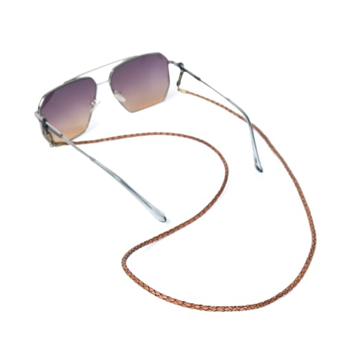 Image of GENIQUE Genuine Leather Glasses Strap, Eyeglass Chain,Eye Glasses holders around Neck, Sunglass Strap for Men