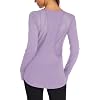 PINSPARK Long Sleeve Workout Tops for Women Yoga Shirts Moisture Wicking Gym Top Athletic Clothes with Thumbholes
